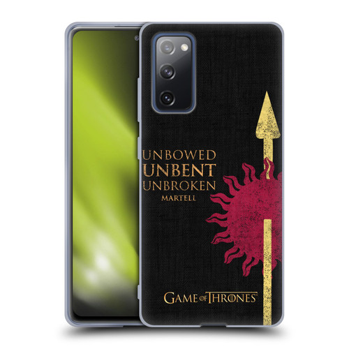 HBO Game of Thrones House Mottos Martell Soft Gel Case for Samsung Galaxy S20 FE / 5G