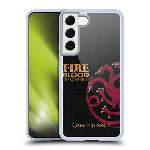 HBO Game of Thrones House Mottos Targaryen Soft Gel Case for Samsung Galaxy S22 5G