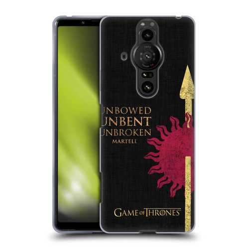 HBO Game of Thrones House Mottos Martell Soft Gel Case for Sony Xperia Pro-I