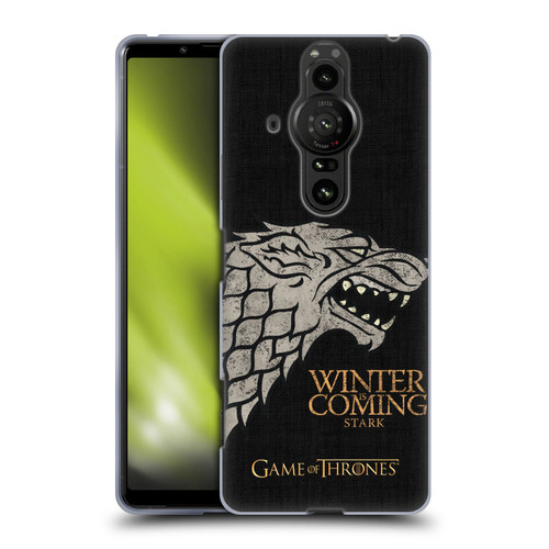 HBO Game of Thrones House Mottos Stark Soft Gel Case for Sony Xperia Pro-I