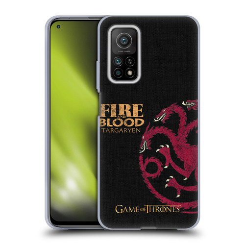 HBO Game of Thrones House Mottos Targaryen Soft Gel Case for Xiaomi Mi 10T 5G