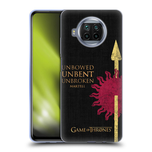 HBO Game of Thrones House Mottos Martell Soft Gel Case for Xiaomi Mi 10T Lite 5G
