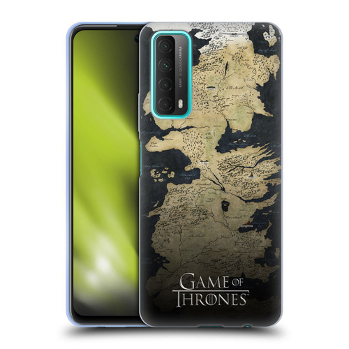 HBO Game of Thrones Key Art Westeros Map Soft Gel Case for Huawei P Smart (2021)