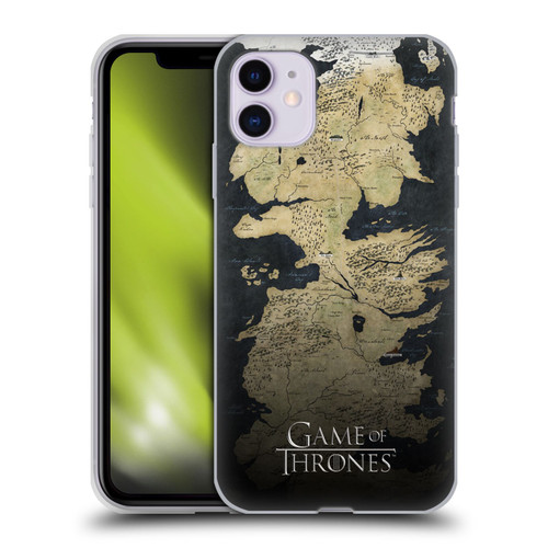 HBO Game of Thrones Key Art Westeros Map Soft Gel Case for Apple iPhone 11