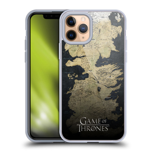 HBO Game of Thrones Key Art Westeros Map Soft Gel Case for Apple iPhone 11 Pro