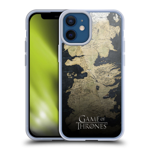 HBO Game of Thrones Key Art Westeros Map Soft Gel Case for Apple iPhone 12 Mini