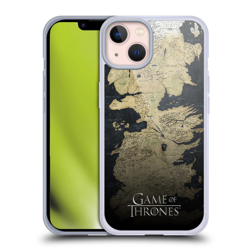 HBO Game of Thrones Key Art Westeros Map Soft Gel Case for Apple iPhone 13