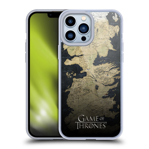 HBO Game of Thrones Key Art Westeros Map Soft Gel Case for Apple iPhone 13 Pro Max