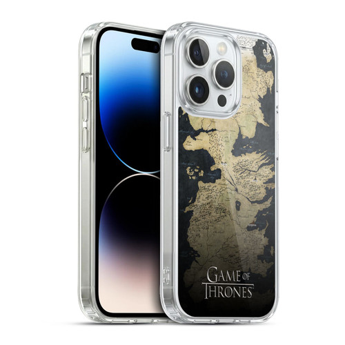 HBO Game of Thrones Key Art Westeros Map Soft Gel Case for Apple iPhone 13 Pro
