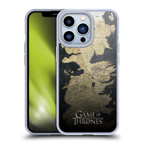 HBO Game of Thrones Key Art Westeros Map Soft Gel Case for Apple iPhone 13 Pro