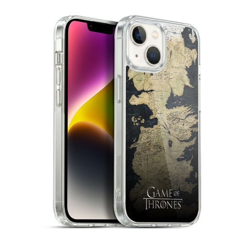 HBO Game of Thrones Key Art Westeros Map Soft Gel Case for Apple iPhone 14
