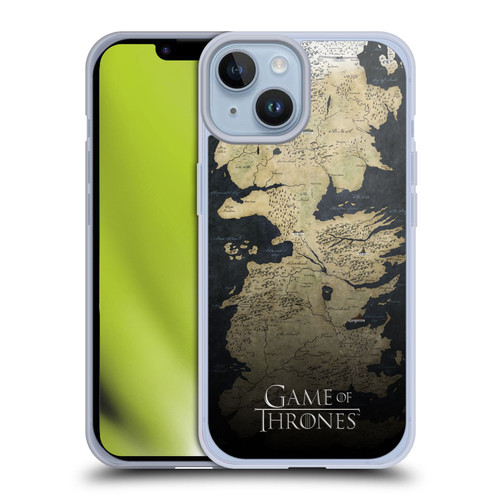 HBO Game of Thrones Key Art Westeros Map Soft Gel Case for Apple iPhone 14