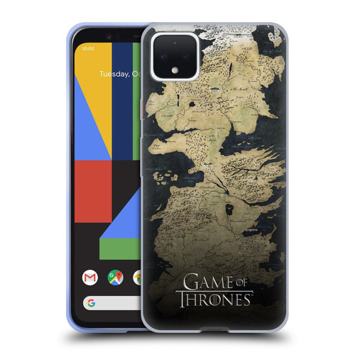 HBO Game of Thrones Key Art Westeros Map Soft Gel Case for Google Pixel 4 XL
