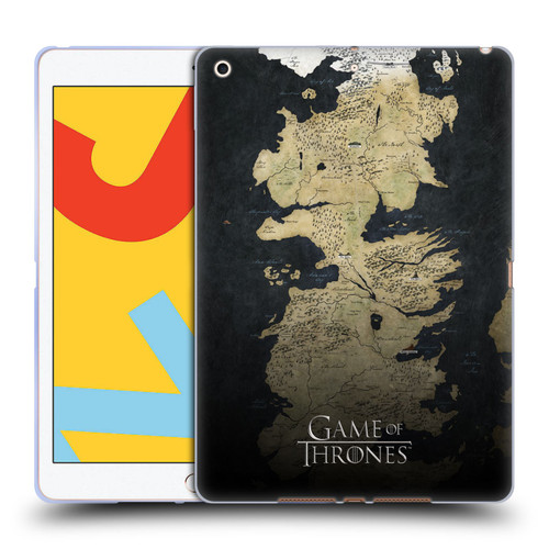 HBO Game of Thrones Key Art Westeros Map Soft Gel Case for Apple iPad 10.2 2019/2020/2021