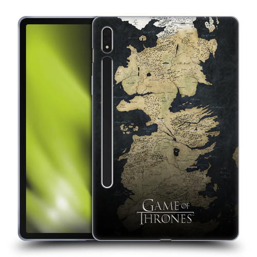 HBO Game of Thrones Key Art Westeros Map Soft Gel Case for Samsung Galaxy Tab S8