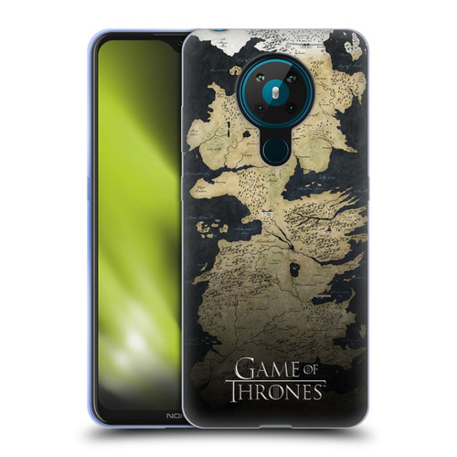 HBO Game of Thrones Key Art Westeros Map Soft Gel Case for Nokia 5.3