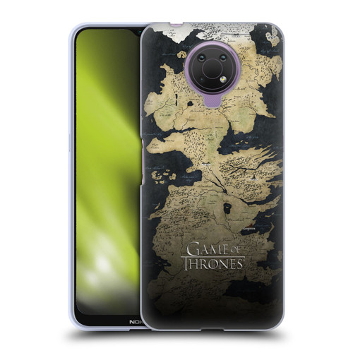 HBO Game of Thrones Key Art Westeros Map Soft Gel Case for Nokia G10