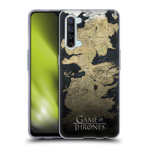 HBO Game of Thrones Key Art Westeros Map Soft Gel Case for OPPO Find X2 Lite 5G