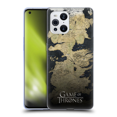 HBO Game of Thrones Key Art Westeros Map Soft Gel Case for OPPO Find X3 / Pro