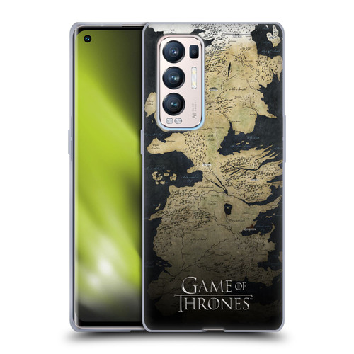 HBO Game of Thrones Key Art Westeros Map Soft Gel Case for OPPO Find X3 Neo / Reno5 Pro+ 5G