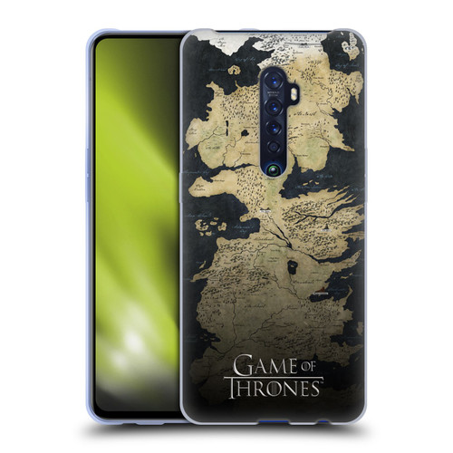 HBO Game of Thrones Key Art Westeros Map Soft Gel Case for OPPO Reno 2