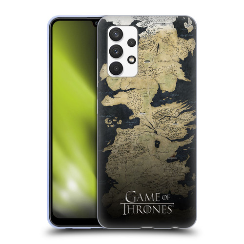 HBO Game of Thrones Key Art Westeros Map Soft Gel Case for Samsung Galaxy A32 (2021)
