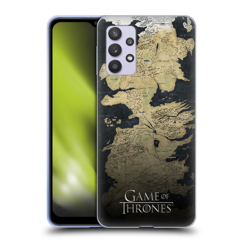 HBO Game of Thrones Key Art Westeros Map Soft Gel Case for Samsung Galaxy A32 5G / M32 5G (2021)
