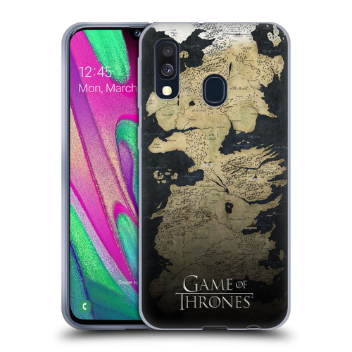 HBO Game of Thrones Key Art Westeros Map Soft Gel Case for Samsung Galaxy A40 (2019)