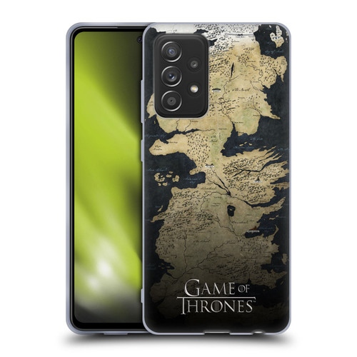 HBO Game of Thrones Key Art Westeros Map Soft Gel Case for Samsung Galaxy A52 / A52s / 5G (2021)
