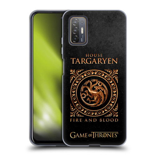HBO Game of Thrones Metallic Sigils Targaryen Soft Gel Case for HTC Desire 21 Pro 5G