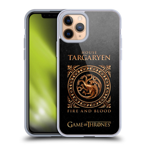 HBO Game of Thrones Metallic Sigils Targaryen Soft Gel Case for Apple iPhone 11 Pro