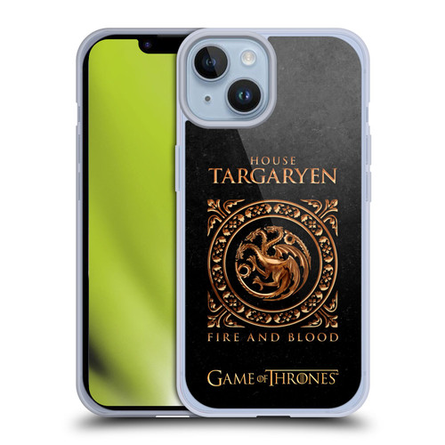 HBO Game of Thrones Metallic Sigils Targaryen Soft Gel Case for Apple iPhone 14