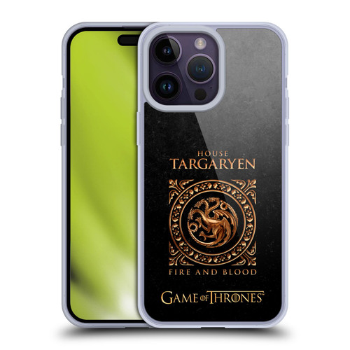 HBO Game of Thrones Metallic Sigils Targaryen Soft Gel Case for Apple iPhone 14 Pro Max