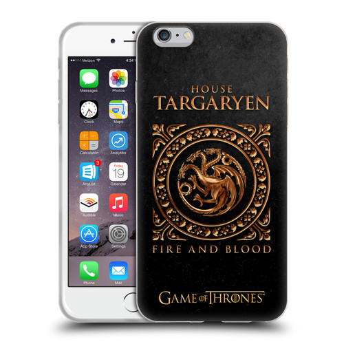 HBO Game of Thrones Metallic Sigils Targaryen Soft Gel Case for Apple iPhone 6 Plus / iPhone 6s Plus