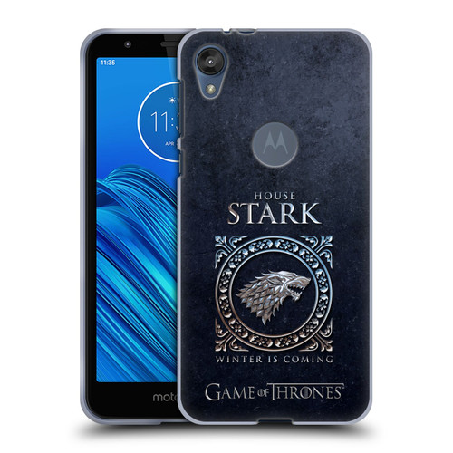 HBO Game of Thrones Metallic Sigils Stark Soft Gel Case for Motorola Moto E6