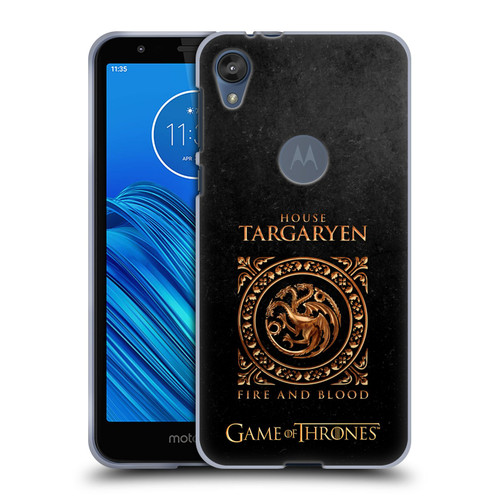HBO Game of Thrones Metallic Sigils Targaryen Soft Gel Case for Motorola Moto E6