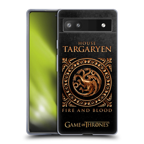 HBO Game of Thrones Metallic Sigils Targaryen Soft Gel Case for Google Pixel 6a