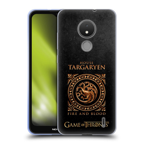 HBO Game of Thrones Metallic Sigils Targaryen Soft Gel Case for Nokia C21