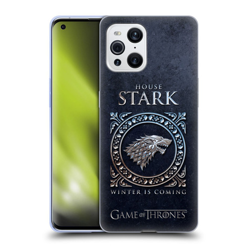 HBO Game of Thrones Metallic Sigils Stark Soft Gel Case for OPPO Find X3 / Pro