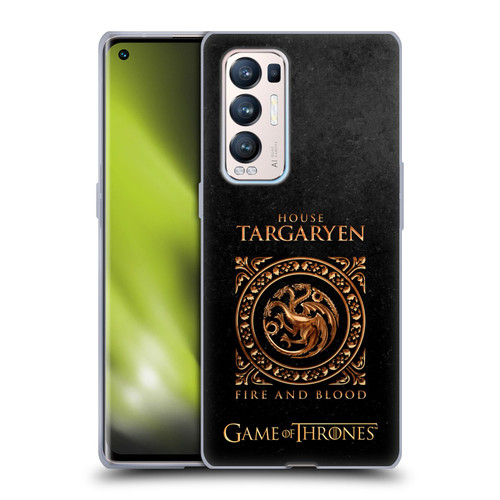 HBO Game of Thrones Metallic Sigils Targaryen Soft Gel Case for OPPO Find X3 Neo / Reno5 Pro+ 5G