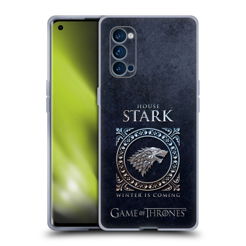 HBO Game of Thrones Metallic Sigils Stark Soft Gel Case for OPPO Reno 4 Pro 5G