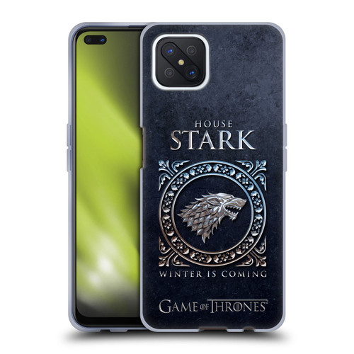 HBO Game of Thrones Metallic Sigils Stark Soft Gel Case for OPPO Reno4 Z 5G