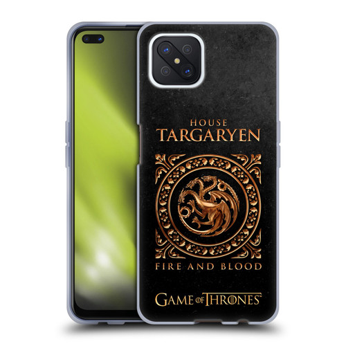 HBO Game of Thrones Metallic Sigils Targaryen Soft Gel Case for OPPO Reno4 Z 5G