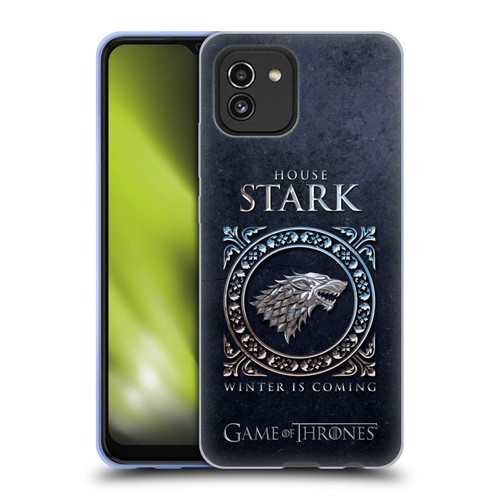 HBO Game of Thrones Metallic Sigils Stark Soft Gel Case for Samsung Galaxy A03 (2021)