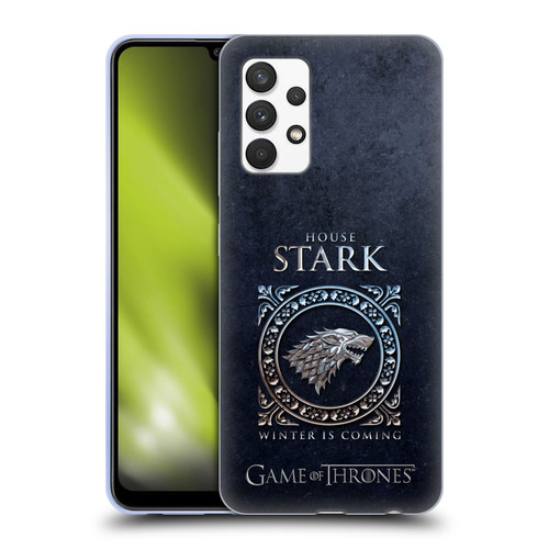 HBO Game of Thrones Metallic Sigils Stark Soft Gel Case for Samsung Galaxy A32 (2021)