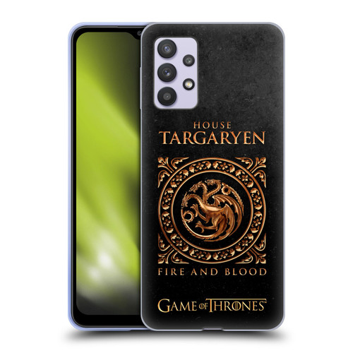 HBO Game of Thrones Metallic Sigils Targaryen Soft Gel Case for Samsung Galaxy A32 5G / M32 5G (2021)