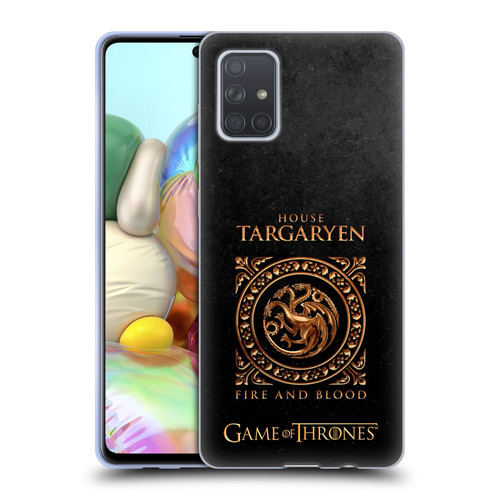 HBO Game of Thrones Metallic Sigils Targaryen Soft Gel Case for Samsung Galaxy A71 (2019)