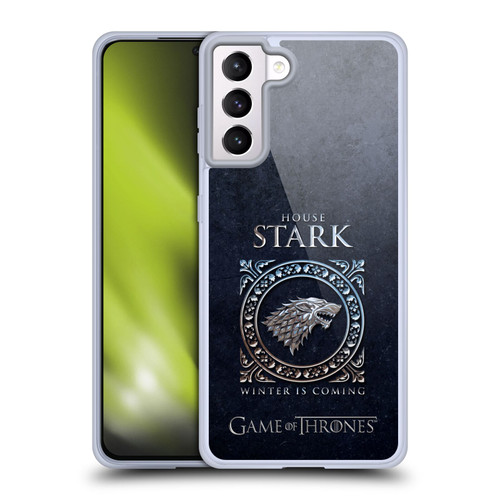 HBO Game of Thrones Metallic Sigils Stark Soft Gel Case for Samsung Galaxy S21+ 5G