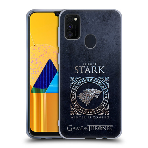 HBO Game of Thrones Metallic Sigils Stark Soft Gel Case for Samsung Galaxy M30s (2019)/M21 (2020)
