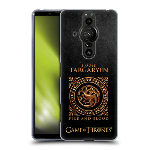 HBO Game of Thrones Metallic Sigils Targaryen Soft Gel Case for Sony Xperia Pro-I